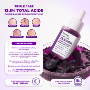 Facetology Peeling Serum Triple Care 13.5% Total Acids Purple